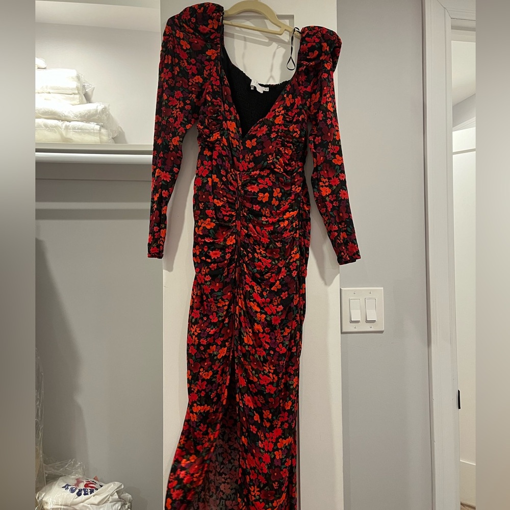 Red dress - perfect for fall wedding